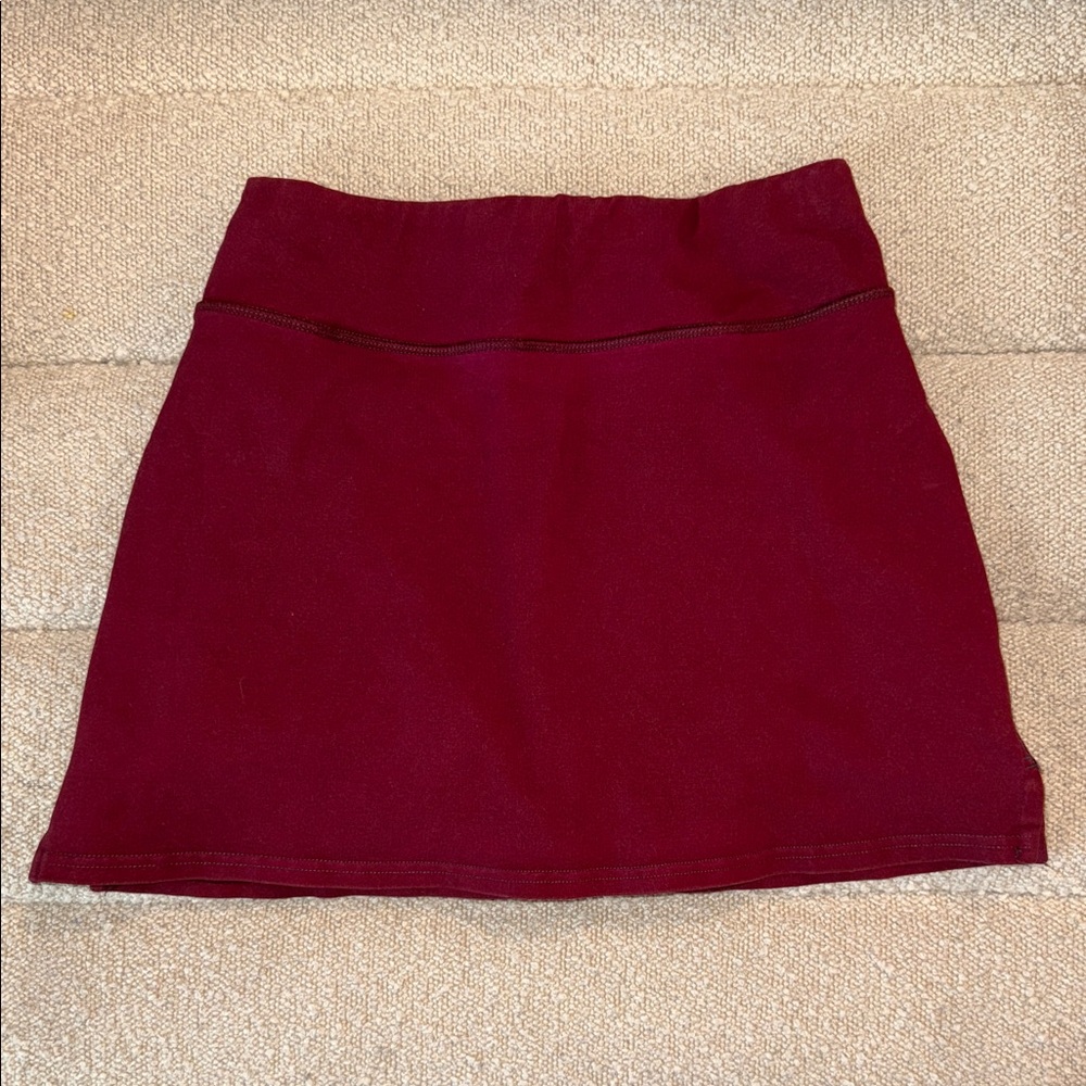 Women’s Stretch Mini Skirt in Deep Wine
